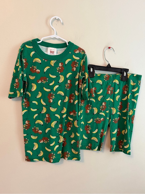 Hanna Andersson Other - Hanna Andersson Green Curious George Kids Pajama Set